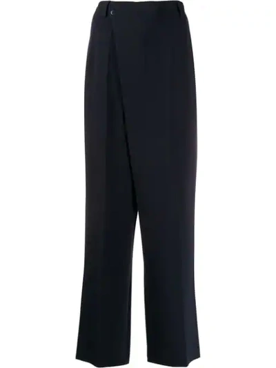 Shop Brag-wette Flared Style Trousers In Blue