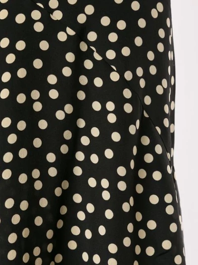 Shop Petar Petrov Ra Polka Dot Asymmetric Skirt In Black