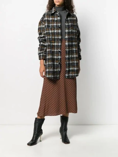 Shop Faith Connexion Checked Oversized Jacket In Black