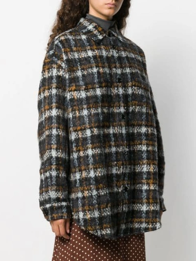 Shop Faith Connexion Checked Oversized Jacket In Black