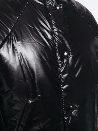 Shop Kassl Shine Effect Puffer Coat In Black