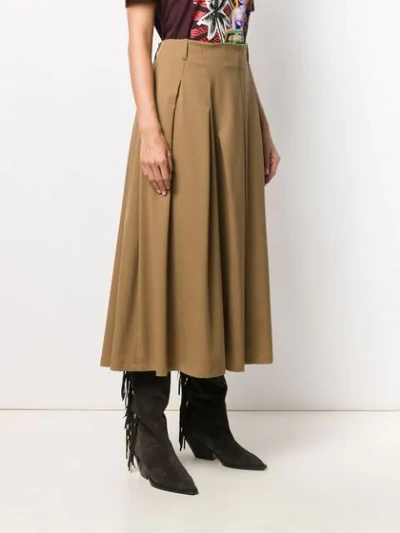 Shop A.f.vandevorst Flared Midi Skirt In Neutrals