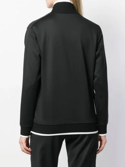 Shop Valentino Logo Print Track Jacket In 0ni Black