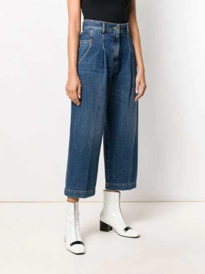 Shop Pinko Cropped Straight-leg Jeans In Blue
