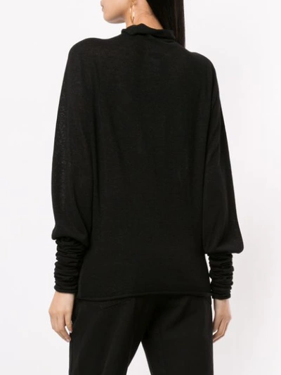 Shop Lemaire Turtleneck Jumper In 999 Black