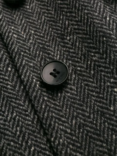 Shop Etro Button Down Dress In Grey