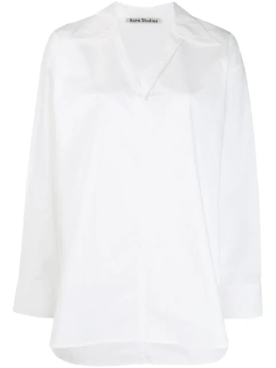 ACNE STUDIOS PEASANT-INSPIRED BOXY SHIRT - 白色