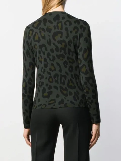 Shop Allude Pullover Mit Leopardenmuster In Green