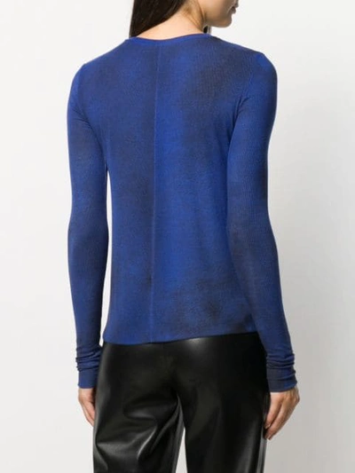 Shop Avant Toi Ribbed Jumper In Blue