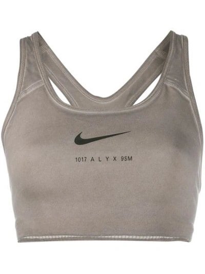 Shop Alyx X Nike Jersey Bra Top In Brown