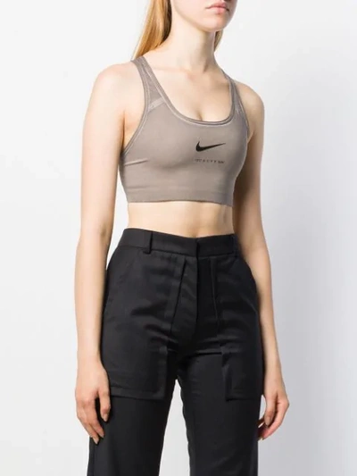 Shop Alyx X Nike Jersey Bra Top In Brown