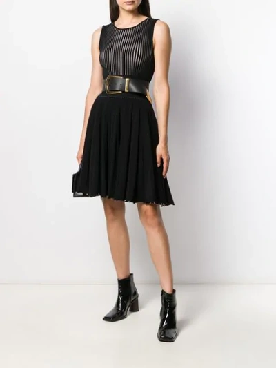 Shop Antonino Valenti Sleeveless Flared Dress In Black