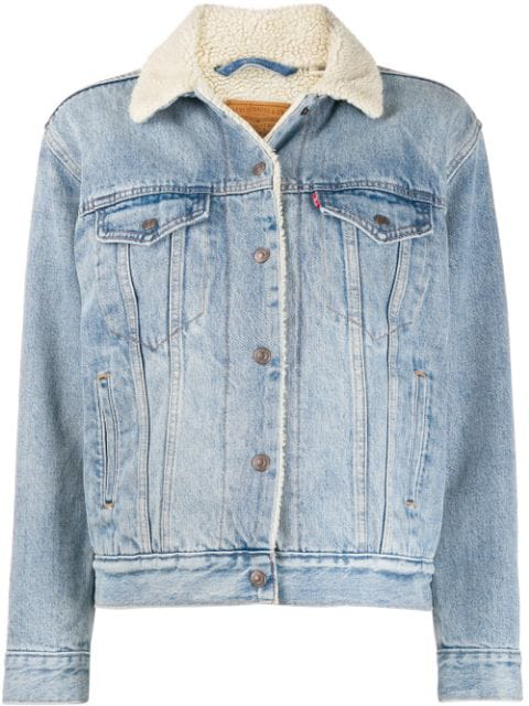 lined levi's denim jacket