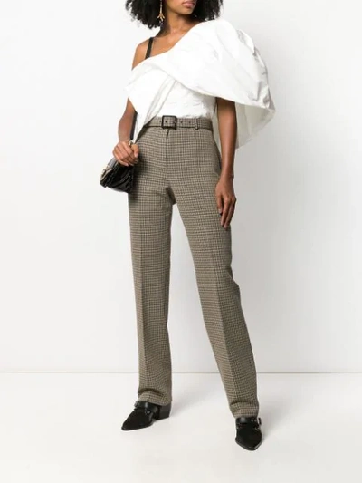 Shop Givenchy Checked Trousers In Neutrals