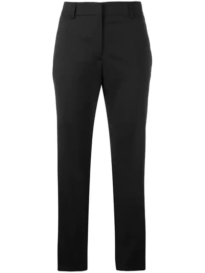 Shop Burberry Tailored Cropped Trousers In Black