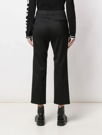 Shop Burberry Tailored Cropped Trousers In Black