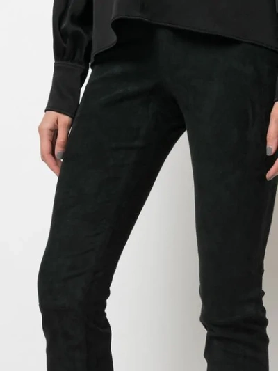 Shop Vince Cropped Skinny Trousers In Black