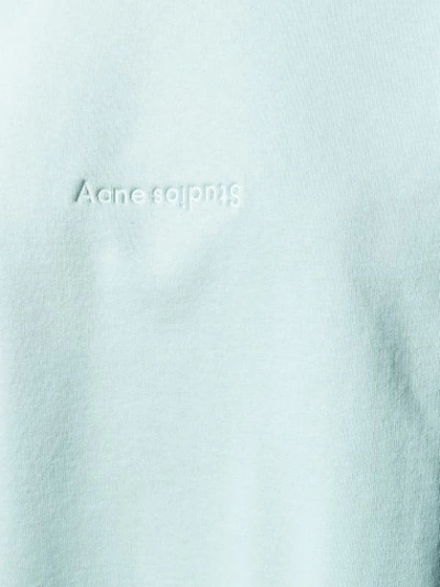 Shop Acne Studios Odice Cropped Sweatshirt In Blue