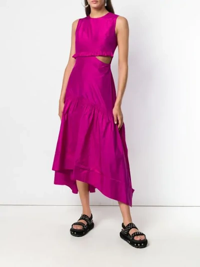 Shop 3.1 Phillip Lim / フィリップ リム Asymmetric Shirred Dress In Pink
