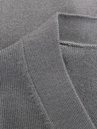 Shop Aalto Distressed Trim Cardigan In Grey
