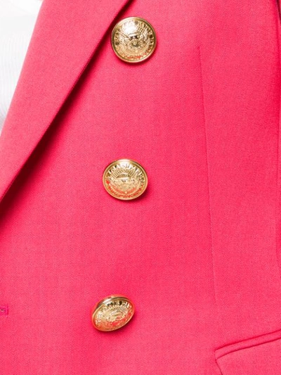 Shop Balmain Double Button Blazer - Pink