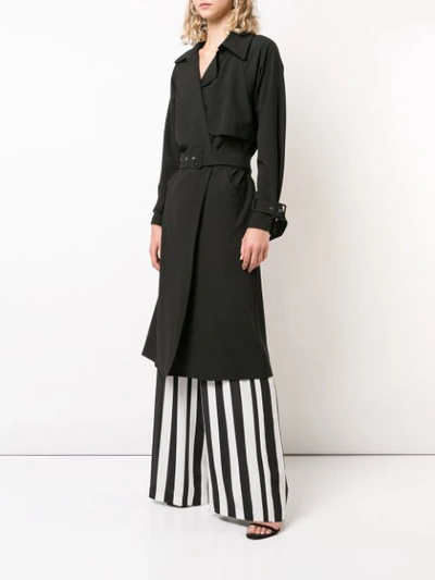 Shop Michelle Mason Loose Trench Coat - Black