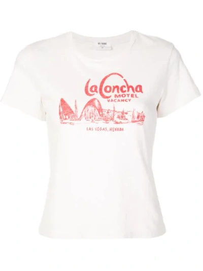 Shop Re/done La Concha Motel T-shirt In White