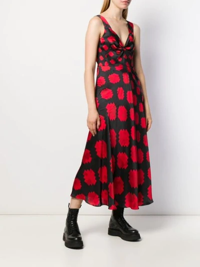 Shop Marni Geometric Print Flared Dress In Otr64