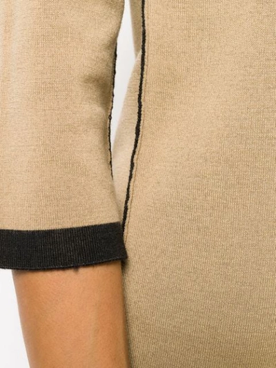 Shop Antonio Marras Contrast Trim Wool Sweater In Brown