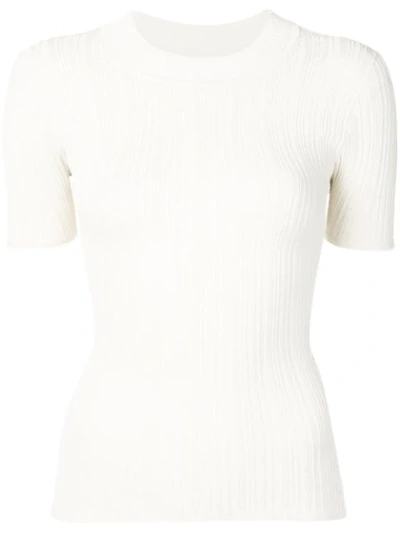 Shop Jacquemus Ribbed T In White