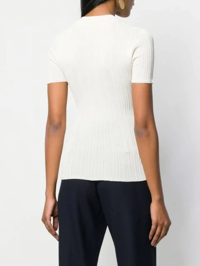Shop Jacquemus Ribbed T In White