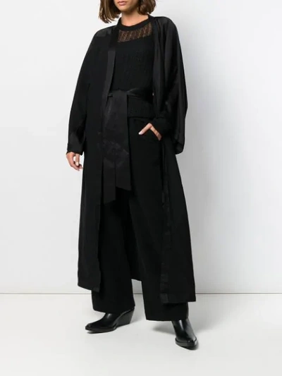 Shop Andrea Ya'aqov Cut Out Detail Oversized Coat  In 09  Black