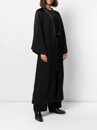 Shop Andrea Ya'aqov Cut Out Detail Oversized Coat  In 09  Black