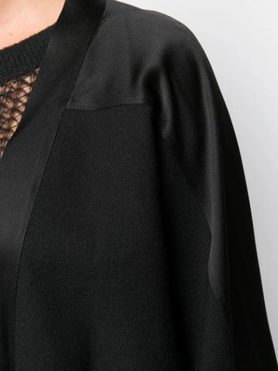 Shop Andrea Ya'aqov Cut Out Detail Oversized Coat  In 09  Black