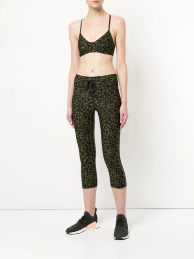 Shop The Upside Cropped Leopard In Green