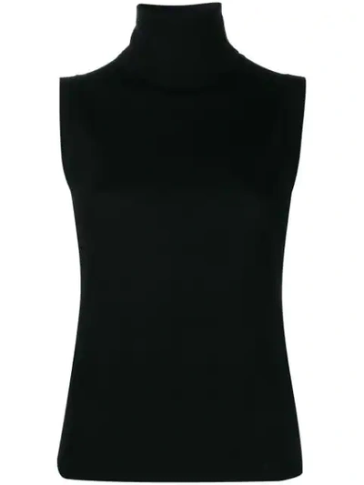 Shop Allude High Neck Mini Dress In Black