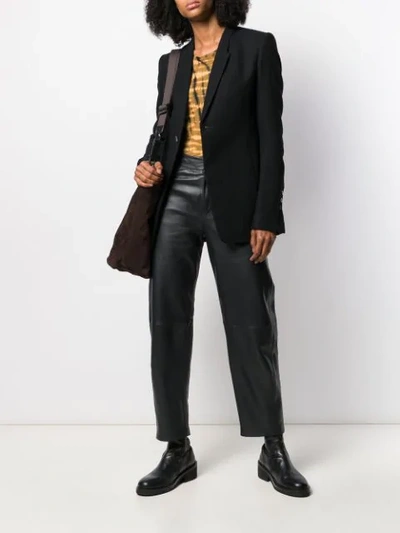 Shop Rick Owens Single-breasted Fitted Blazer In Black