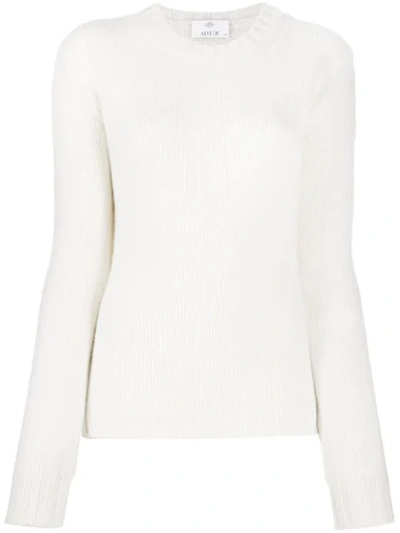 Shop Allude Slim Fit Cashmere Jumper In White