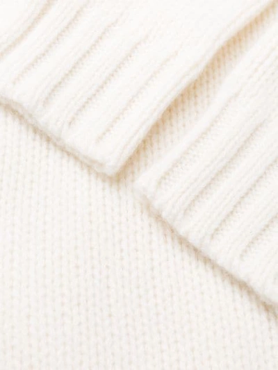 Shop Allude Slim Fit Cashmere Jumper In White