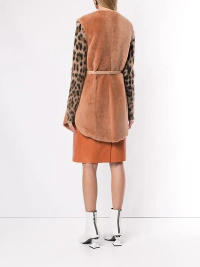 Shop Drome Fur Gilet In Orange