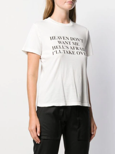 Shop Amiri T-shirt Mit Slogan-print In White
