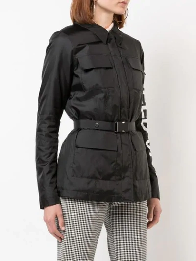 Shop Off-white Belted Field Jacket - Black