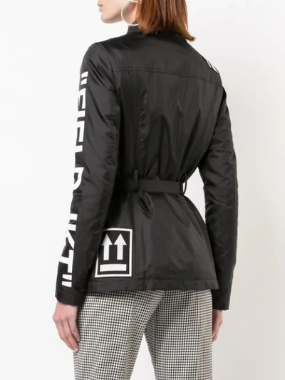 Shop Off-white Belted Field Jacket - Black