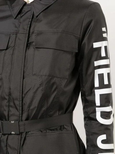 Shop Off-white Belted Field Jacket - Black