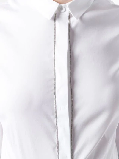 Shop Peserico Chain Detail Shirt In White