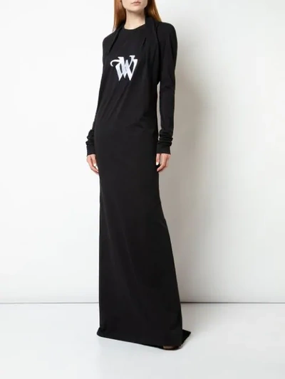 Shop Vera Wang Besticktes Abendkleid In Black
