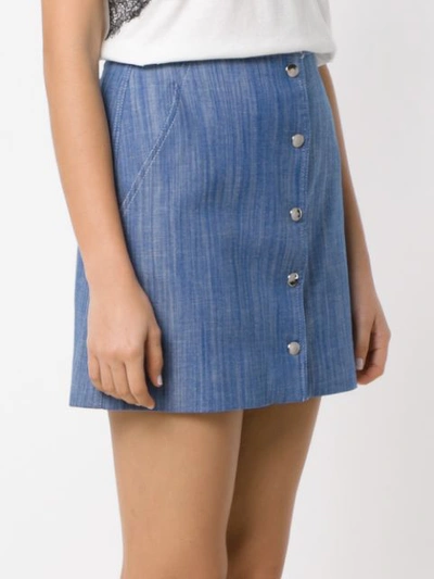 Shop Nk Straight Fit Denim Skirt - Blue