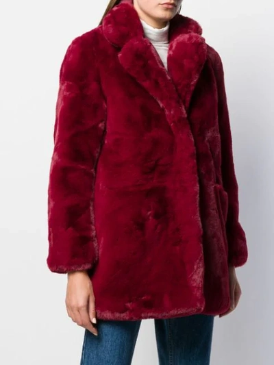 Shop Apparis Sophie Mid-length Coat In Red