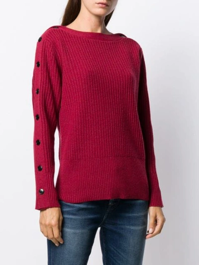 Shop Calvin Klein Ribbed Knit Jumper In Red