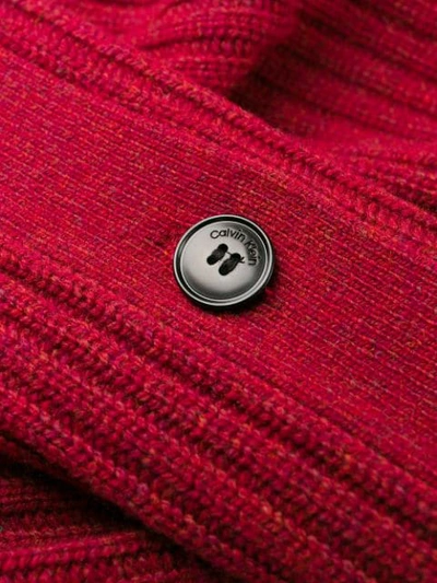 Shop Calvin Klein Ribbed Knit Jumper In Red
